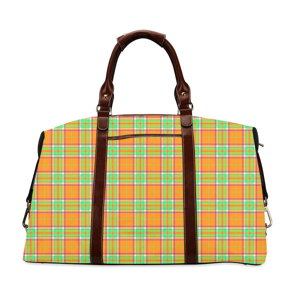 TARTAN-ORANGE Classic Travel Bag (Model 1643)