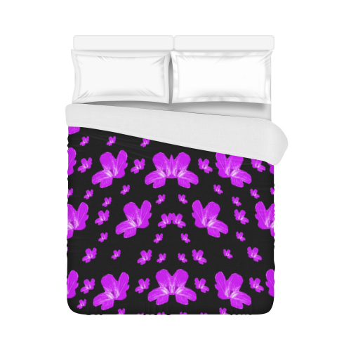 Pretty flowers in purple Duvet Cover 86"x70" ( All-over-print)