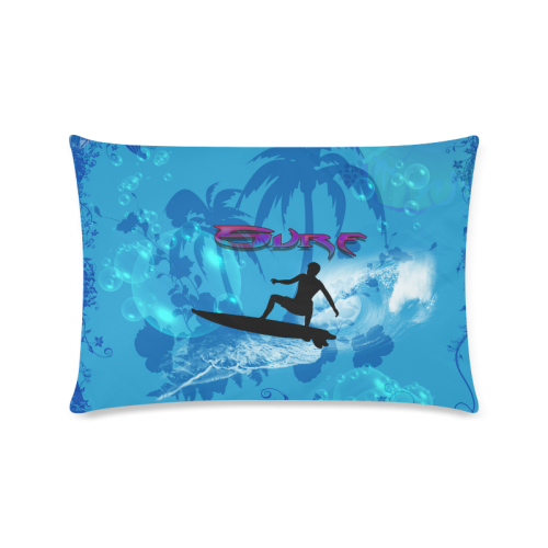 Surfing Custom Zippered Pillow Case 16"x24"(Twin Sides)