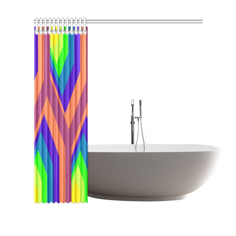 poly colors Shower Curtain 69"x70"