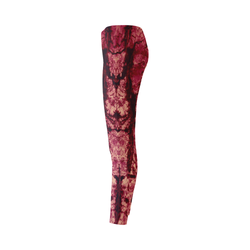 tree bark structure red Cassandra Women's Leggings (Model L01)