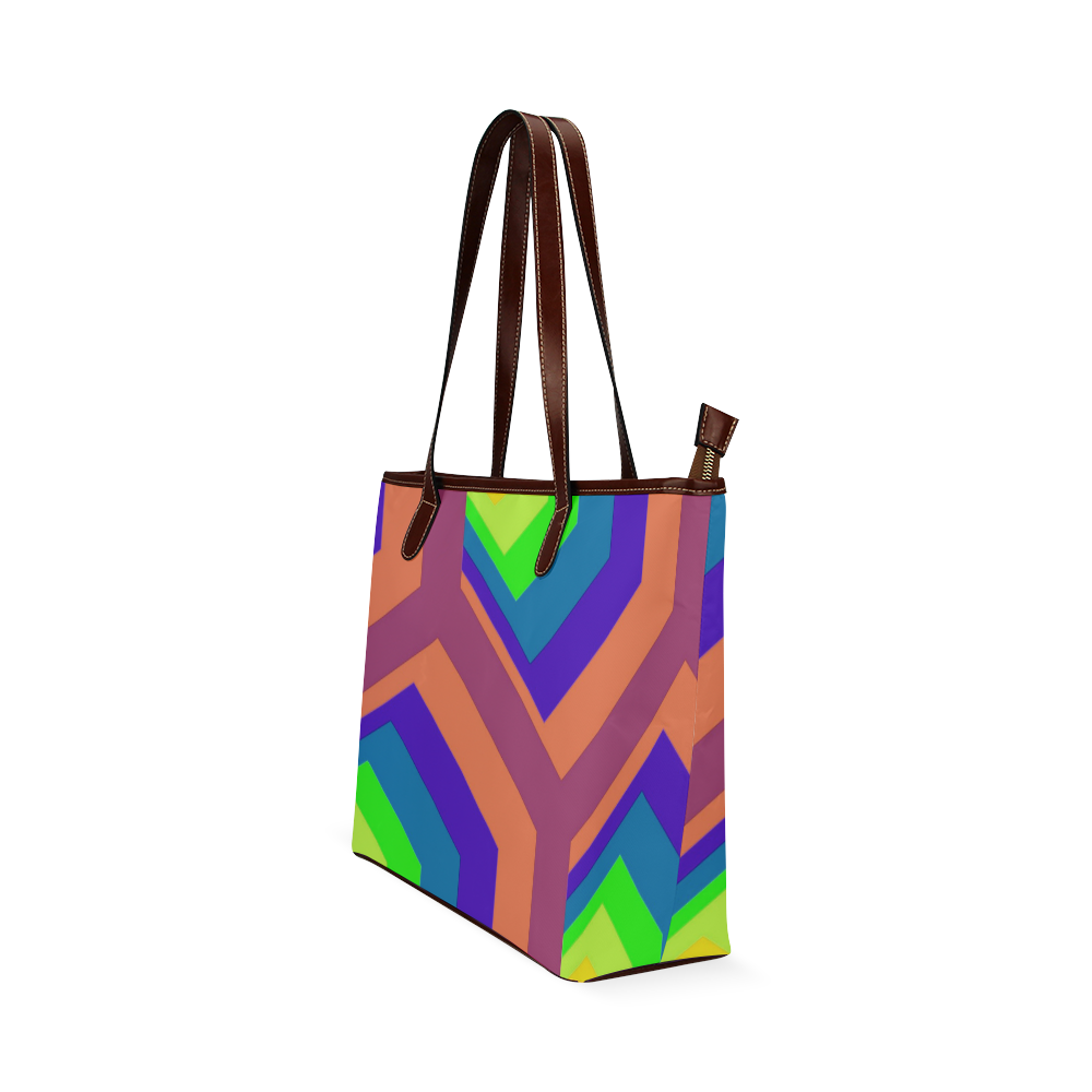 poly colors Shoulder Tote Bag (Model 1646)