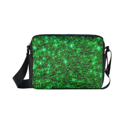 Sparkling Green - Black - Jera Nour | Classic Cross-body Nylon Bags (Model 1632)