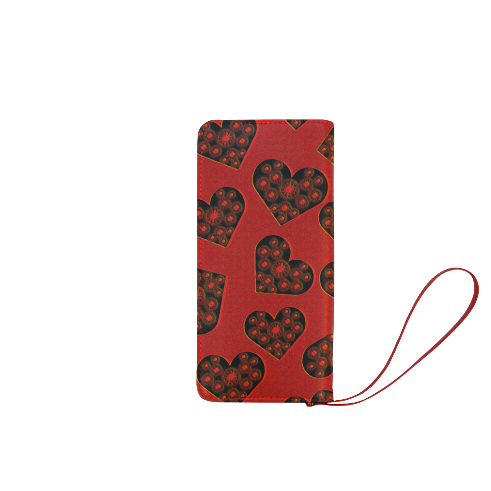 Burning Hearts Women's Clutch Wallet (Model 1637)