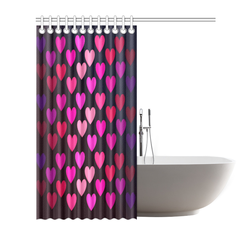 hearts on fire-2 Shower Curtain 66"x72"