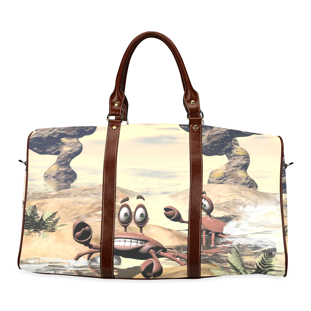 Funny crabs Waterproof Travel Bag/Small (Model 1639)
