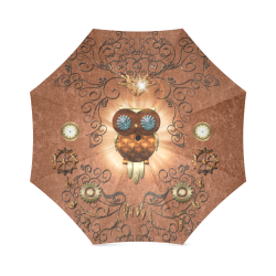 Steampunk, cute owl Foldable Umbrella (Model U01)