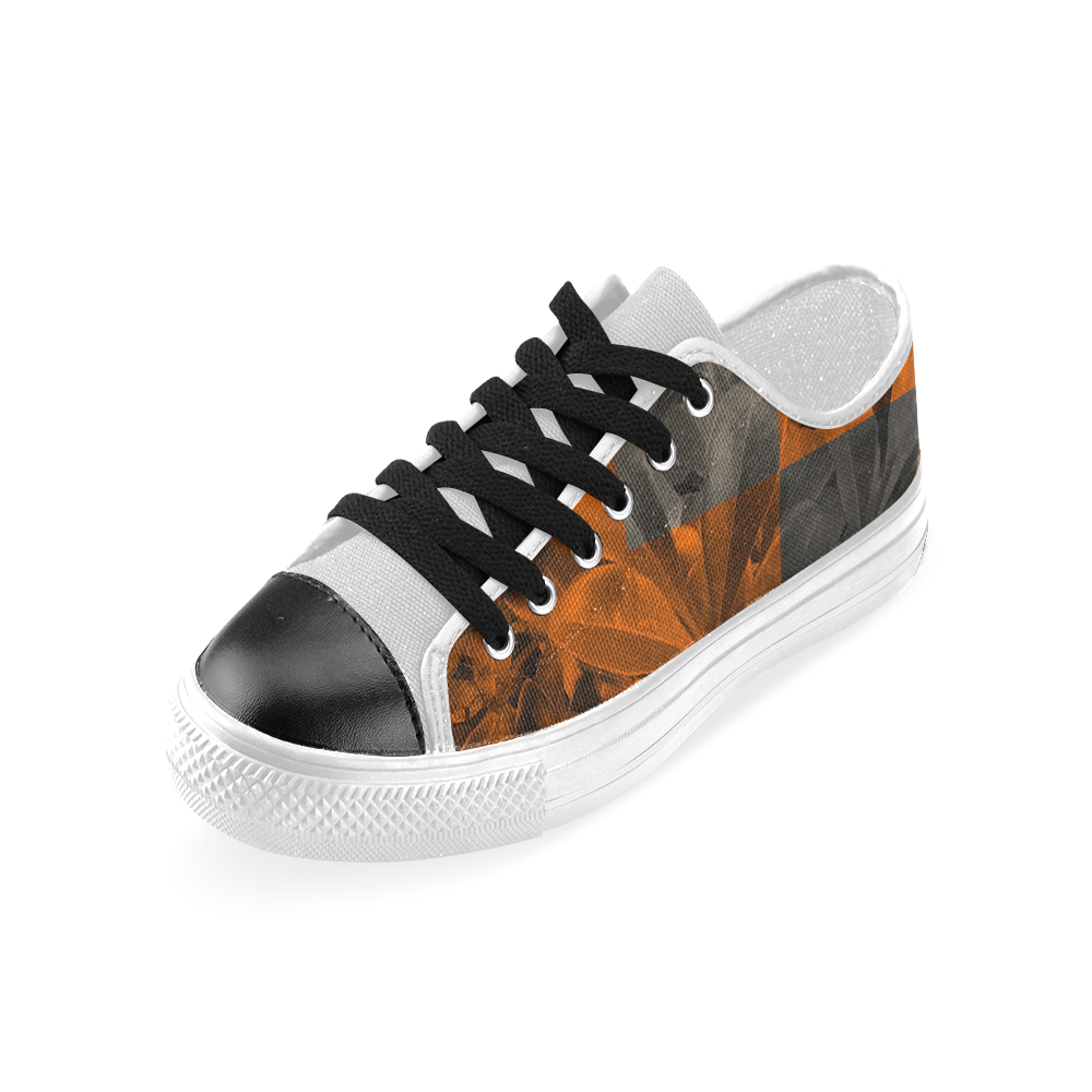 Foliage Patchwork #9 - Jera Nour Women's Classic Canvas Shoes (Model 018)