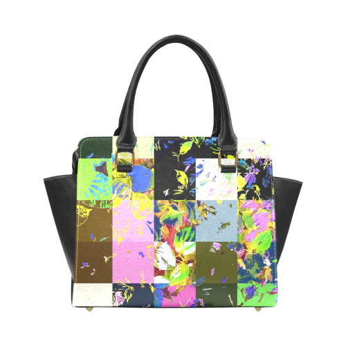 Foliage Patchwork #3 - Jera Nour Rivet Shoulder Handbag (Model 1645)
