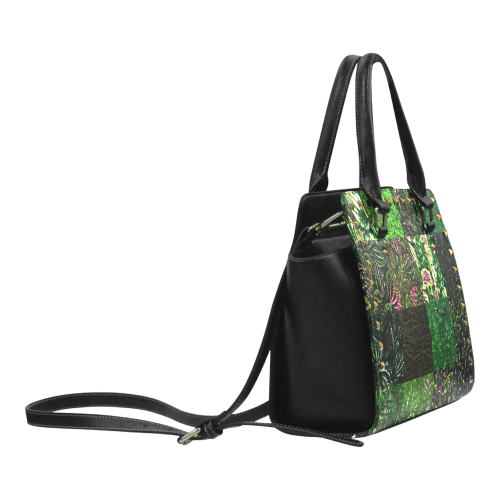 Foliage Patchwork #1 - Jera Nour Rivet Shoulder Handbag (Model 1645)