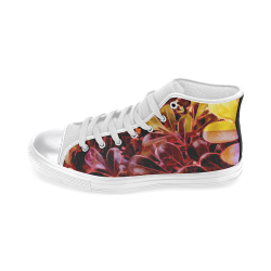Foliage Patchwork #11 - Jera Nour Women's Classic High Top Canvas Shoes (Model 017)
