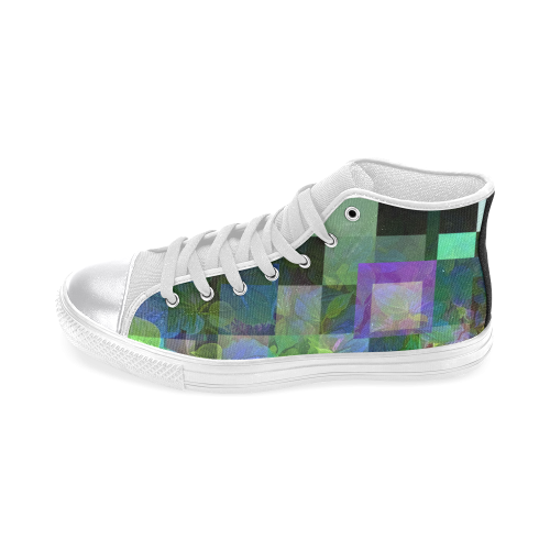 FoliagePatchwork-10 - Jera Nour Women's Classic High Top Canvas Shoes (Model 017)