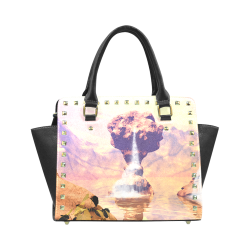 Fantasy landscape Rivet Shoulder Handbag (Model 1645)