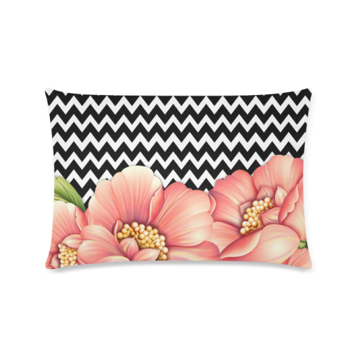 flower power Custom Rectangle Pillow Case 16"x24" (one side)