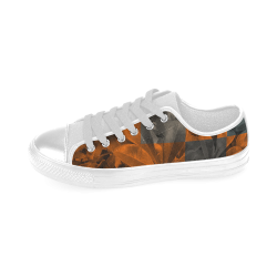 Foliage Patchwork #9 White - Jera Nour Men's Classic Canvas Shoes (Model 018)