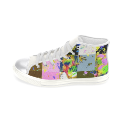 Foliage Patchwork #3 - Jera Nour Women's Classic High Top Canvas Shoes (Model 017)
