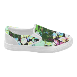 Foliage Patchwork #2 - Jera Nour Women's Slip-on Canvas Shoes (Model 019)