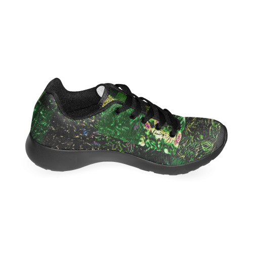 Foliage Patchwork #1 Black - Jera Nour Women’s Running Shoes (Model 020)