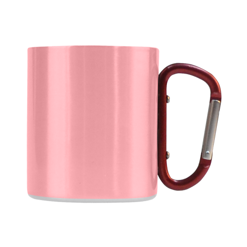Flamingo Pink Color Accent Classic Insulated Mug(10.3OZ)