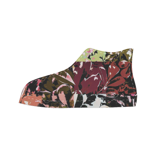 Foliage Patchwork #6 - Jera Nour Women's Classic High Top Canvas Shoes (Model 017)