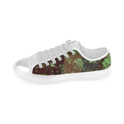 Foliage Patchwork #4 White - Jera Nour Men's Classic Canvas Shoes (Model 018)