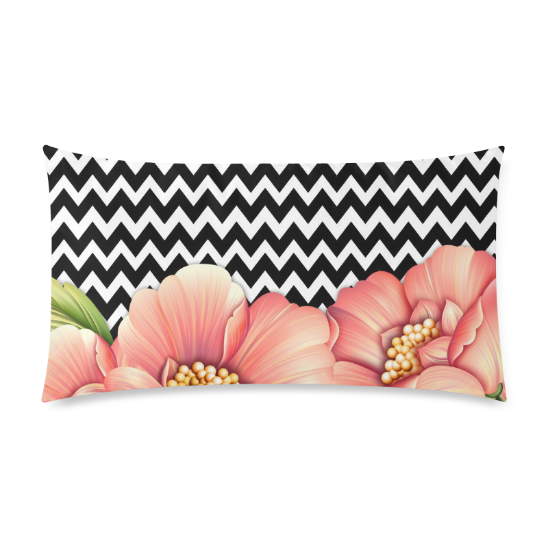 flower power Custom Rectangle Pillow Case 20"x36" (one side)