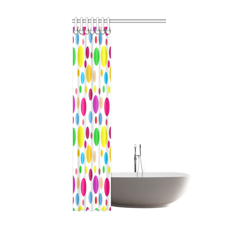 Colored Polka Dots Shower Curtain 36"x72"