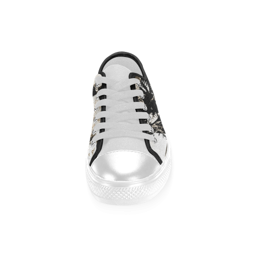 Foliage Patchwork #8 White - Jera Nour Men's Classic Canvas Shoes (Model 018)