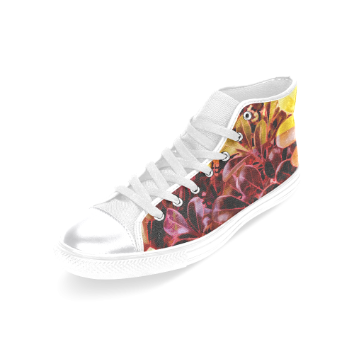 Foliage Patchwork #11 - Jera Nour Women's Classic High Top Canvas Shoes (Model 017)