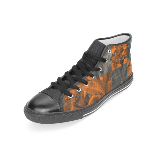 Foliage Patchwork #9 - Jera Nour Women's Classic High Top Canvas Shoes (Model 017)