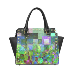 Foliage Patchwork #10 - Jera Nour Rivet Shoulder Handbag (Model 1645)