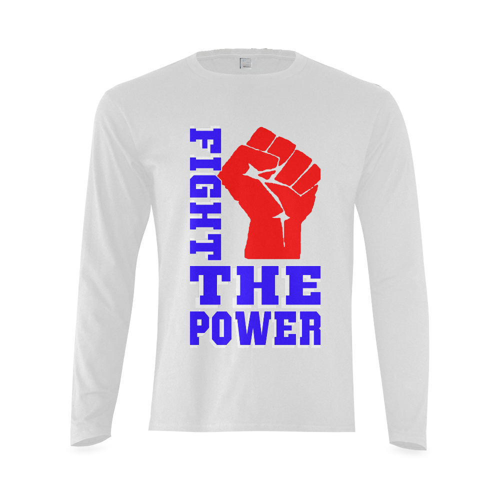 FIGHT THE POWER Sunny Men's T-shirt (long-sleeve) (Model T08)