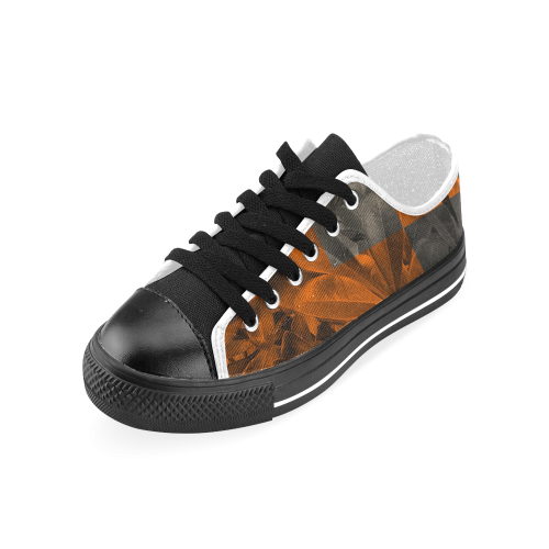 Foliage Patchwork #9 Black - Jera Nour Men's Classic Canvas Shoes (Model 018)