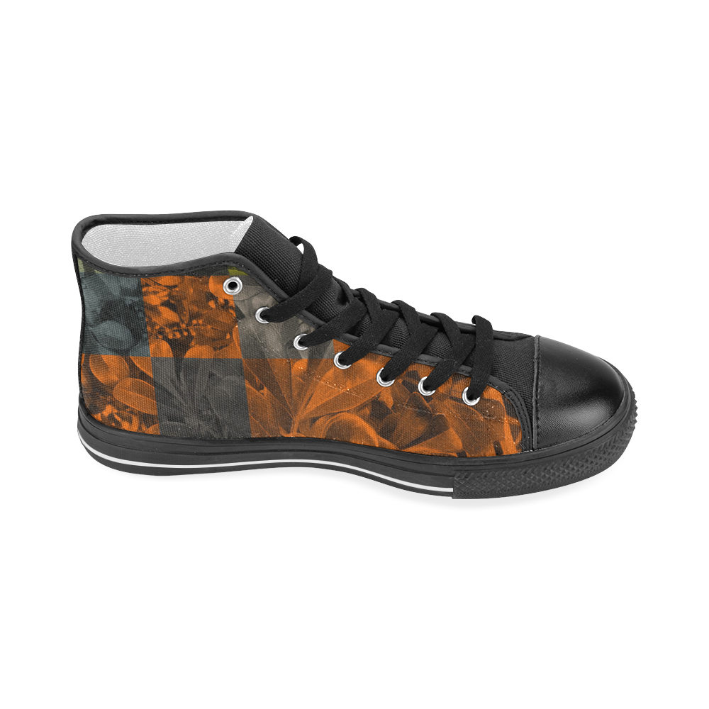 Foliage Patchwork #9 - Jera Nour Women's Classic High Top Canvas Shoes (Model 017)