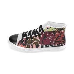 Foliage Patchwork #6 - Jera Nour Women's Classic High Top Canvas Shoes (Model 017)