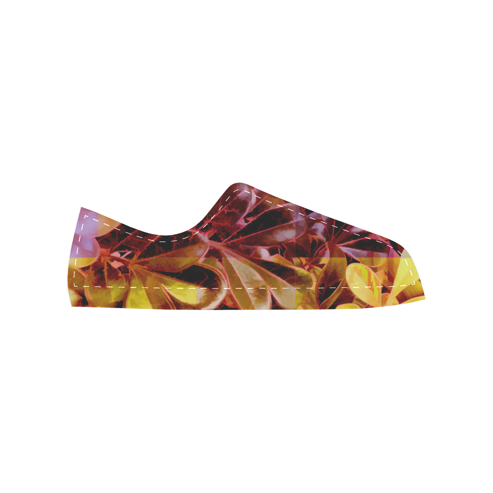 Foliage Patchwork #11 - Jera Nour Women's Classic Canvas Shoes (Model 018)