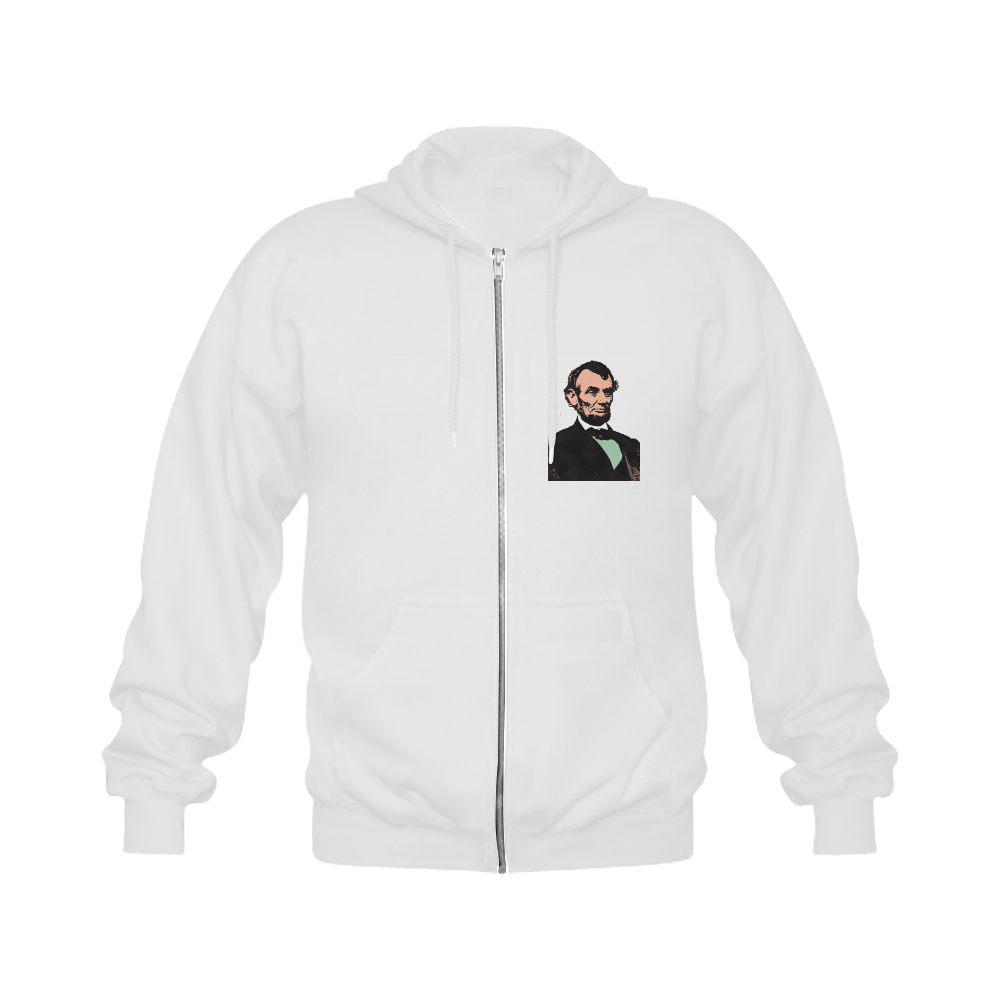 ABE LINCOLN Gildan Full Zip Hooded Sweatshirt (Model H02)