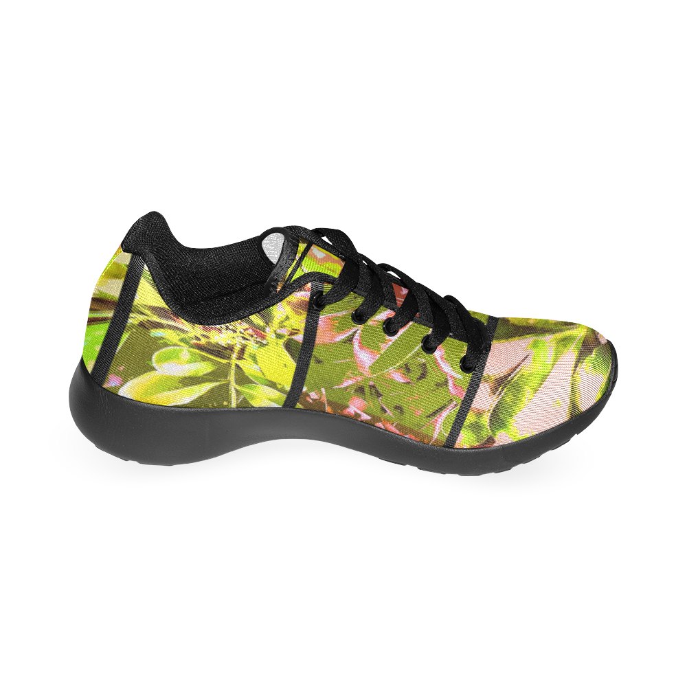 FoliagePatchwork #5 Black Vertical - Jera Nour Women’s Running Shoes (Model 020)