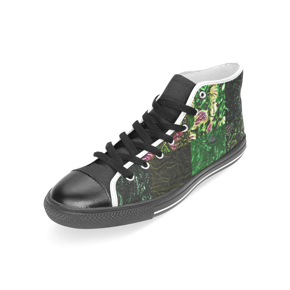 Foliage Patchwork #1 - Jera Nour Women's Classic High Top Canvas Shoes (Model 017)