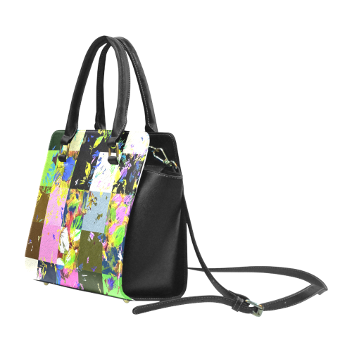 Foliage Patchwork #3 - Jera Nour Rivet Shoulder Handbag (Model 1645)