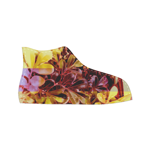 Foliage Patchwork #11 - Jera Nour Women's Classic High Top Canvas Shoes (Model 017)