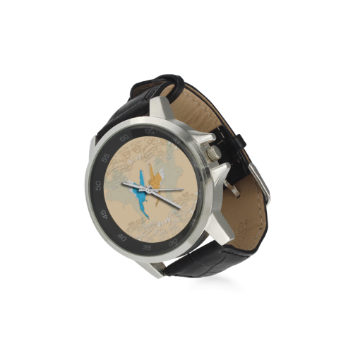 Budgies Unisex Stainless Steel Leather Strap Watch(Model 202)