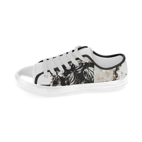 Foliage Patchwork #8 White - Jera Nour Men's Classic Canvas Shoes (Model 018)