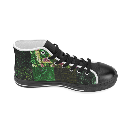 Foliage Patchwork #1 - Jera Nour Women's Classic High Top Canvas Shoes (Model 017)