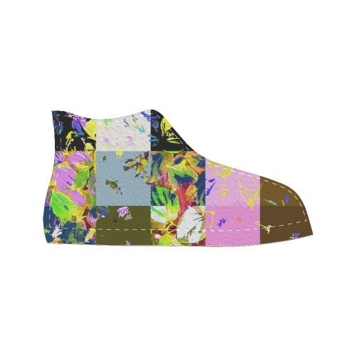 Foliage Patchwork #3 - Jera Nour Women's Classic High Top Canvas Shoes (Model 017)