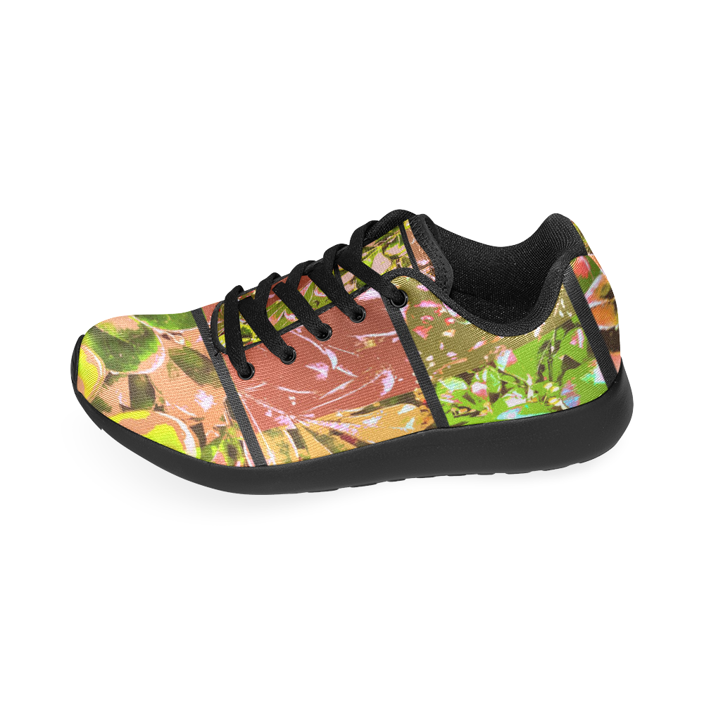 FoliagePatchwork #5 Black Vertical - Jera Nour Women’s Running Shoes (Model 020)