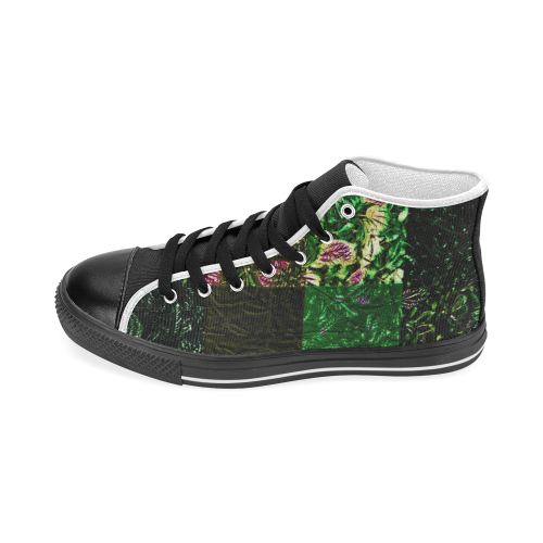 Foliage Patchwork #1 - Jera Nour Women's Classic High Top Canvas Shoes (Model 017)