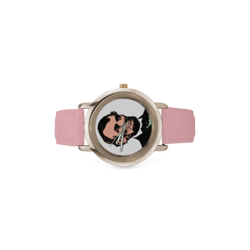 ABE LINCOLN Women's Rose Gold Leather Strap Watch(Model 201)