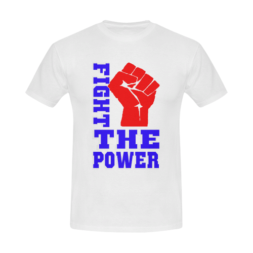 FIGHT THE POWER Men's Slim Fit T-shirt (Model T13)