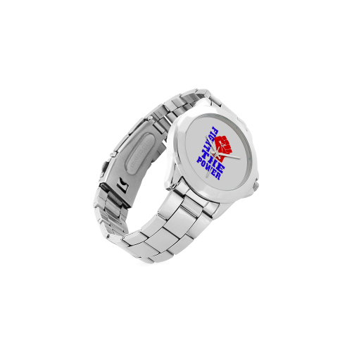 FIGHT THE POWER Unisex Stainless Steel Watch(Model 103)